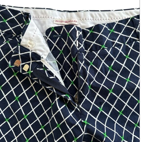 Peter Millar Blue/Green Patterned Golf Shorts Sz 14 Notre Dame Athletic Women’s - Picture 4 of 7